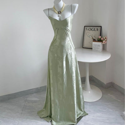 New Embroidered Floral Long Skirt With High-end Feel, Luxurious Camisole Skirt, Slimming Dress