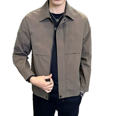 Cool Minimalism Lapel Men's Workwear Jacket